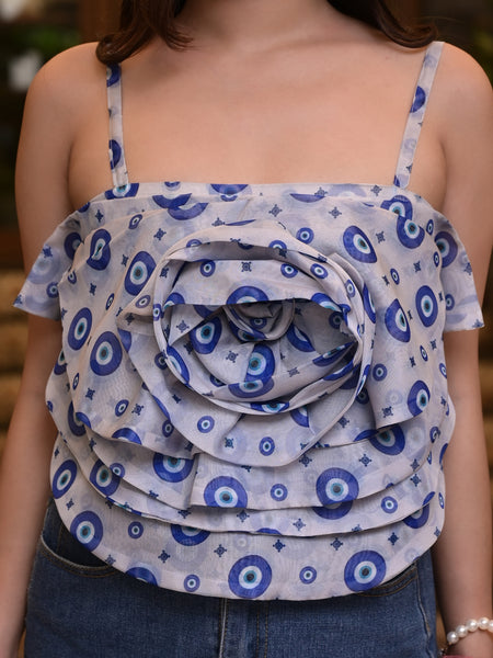 Evil Eye Rose Top