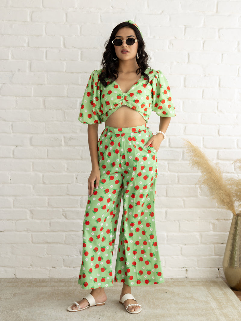 Crimson Berry Pant Set