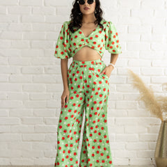Crimson Berry Pant Set