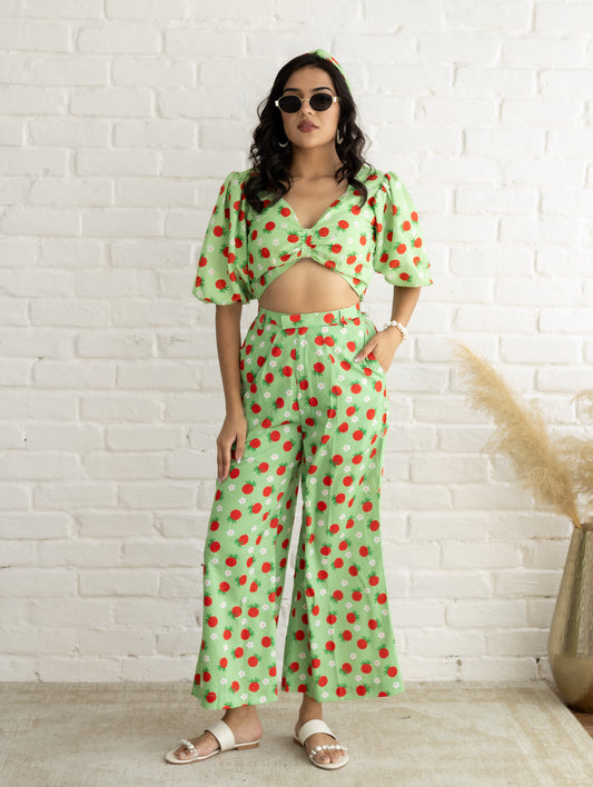 Crimson Berry Pant Set