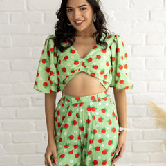 Crimson Berry Pant Set