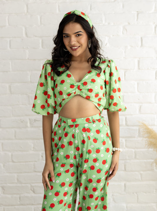 Crimson Berry Pant Set
