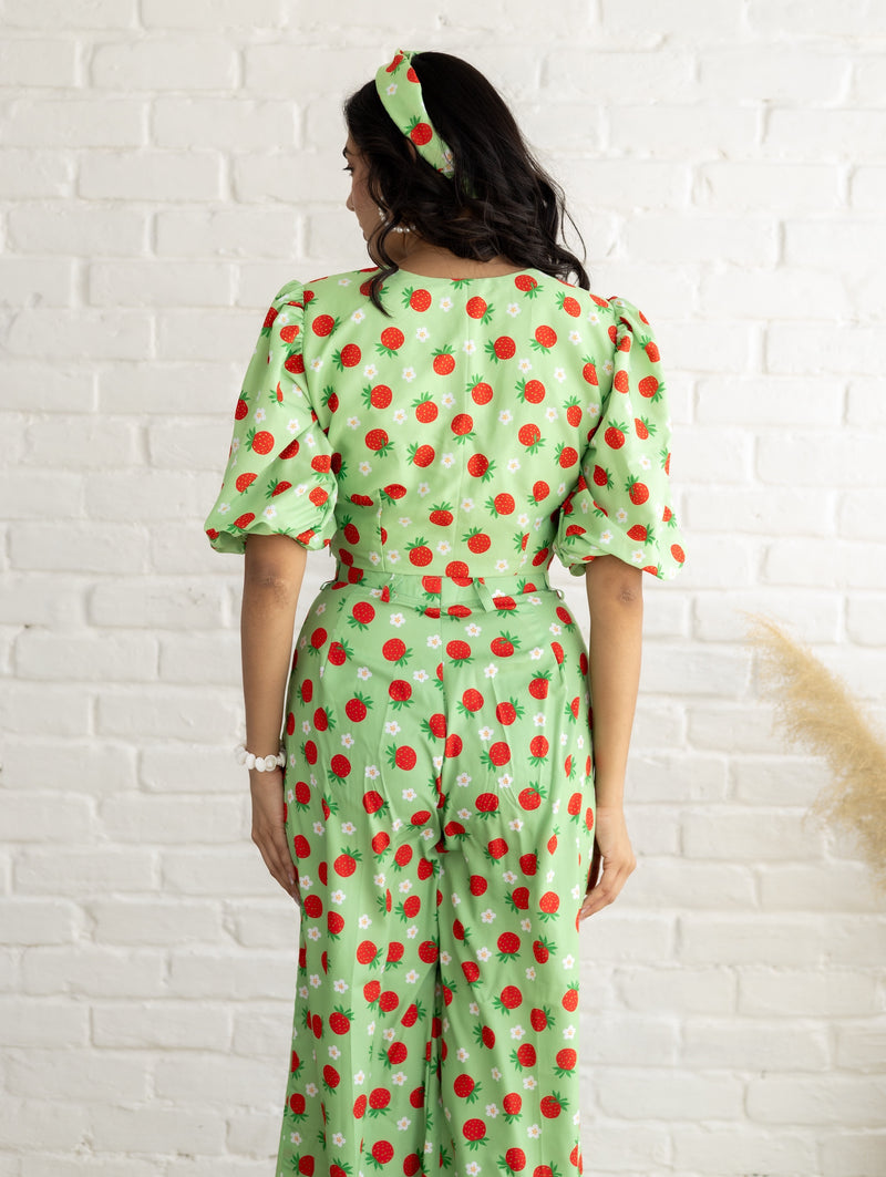 Crimson Berry Pant Set