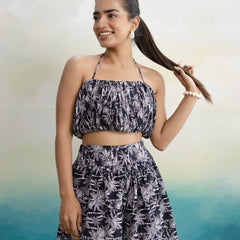 Janice Printed Cotton Skirt Set