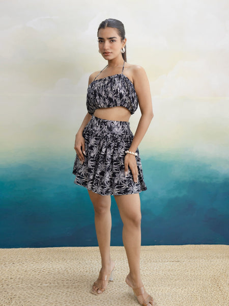Janice Printed Cotton Skirt Set