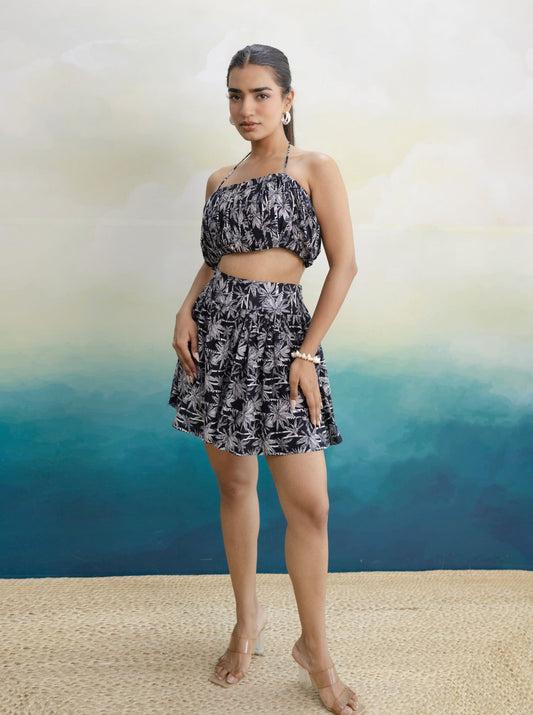 Janice Printed Cotton Skirt Set
