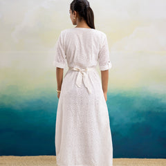 Savanna Schiffli Midi Dress
