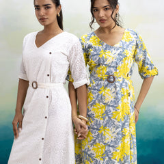 Savanna Schiffli Midi Dress