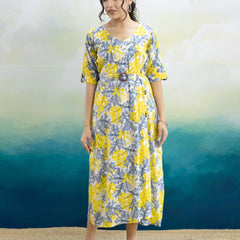 Rasha Printed Midi Dress