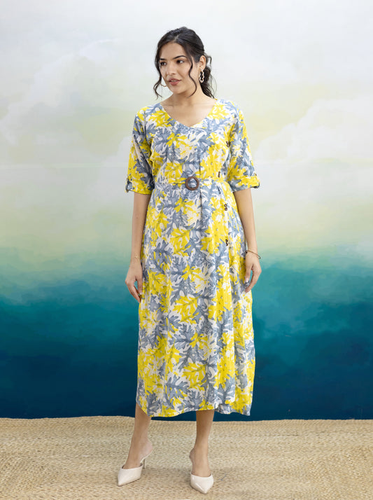 Rasha Printed Midi Dress