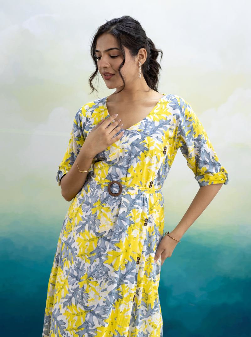 Rasha Printed Midi Dress