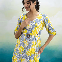 Rasha Printed Midi Dress