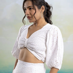 Savanna Schiffli Skirt set