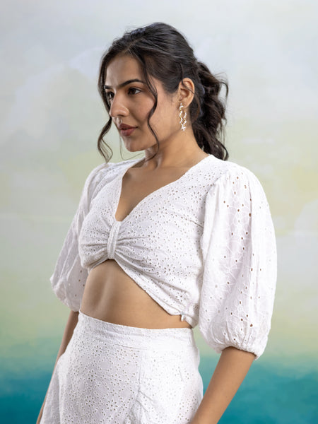 Savanna Schiffli Skirt set