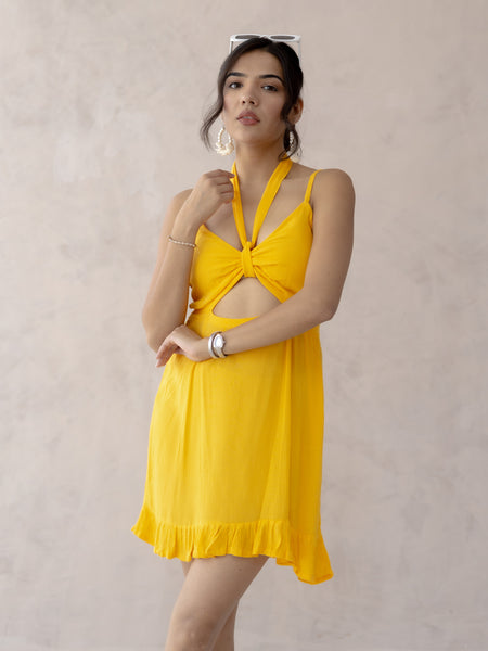 Sia Solid Knot Dress