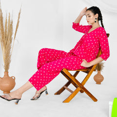 Bandhani Peplum Co-ord Set