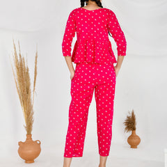 Bandhani Peplum Co-ord Set
