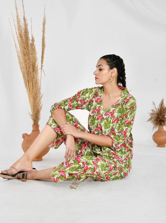 Flamingo Asymmetric Co-ord Set