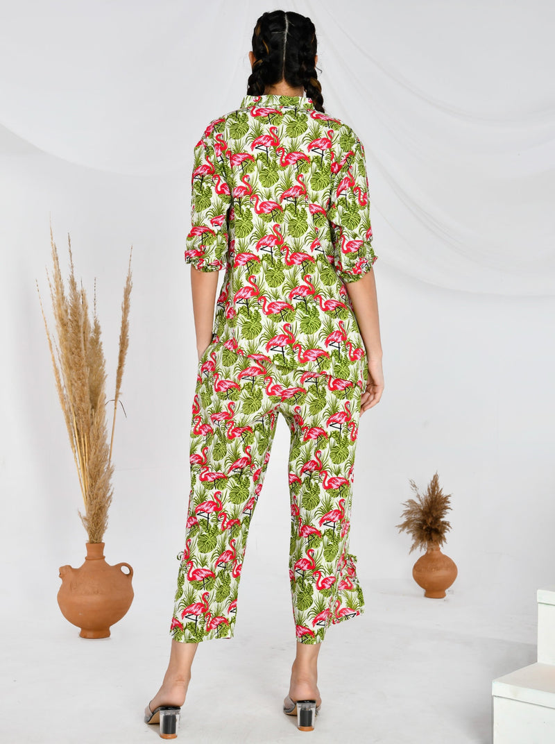 Flamingo Asymmetric Co-ord Set