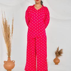 Bandhani Asymmetric Co-ord Set