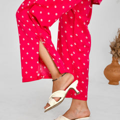 Bandhani Asymmetric Co-ord Set