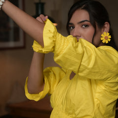 Yellow Smocked Dress