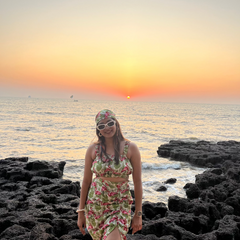 Flamingo Print Ruched Skirt Set