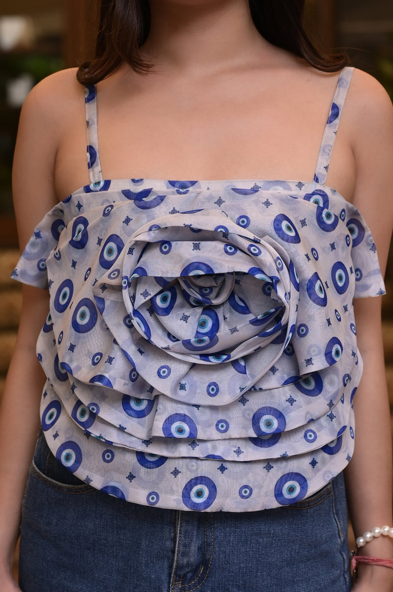 Evil Eye Rose Top