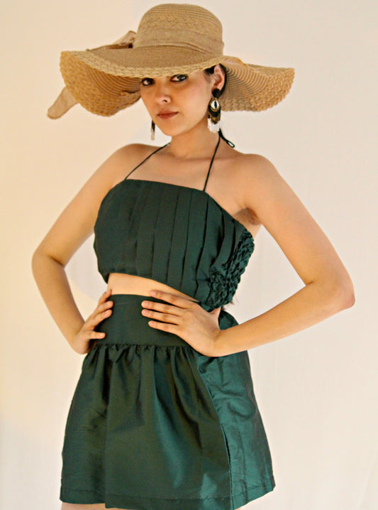Janice Taffeta Skirt Set