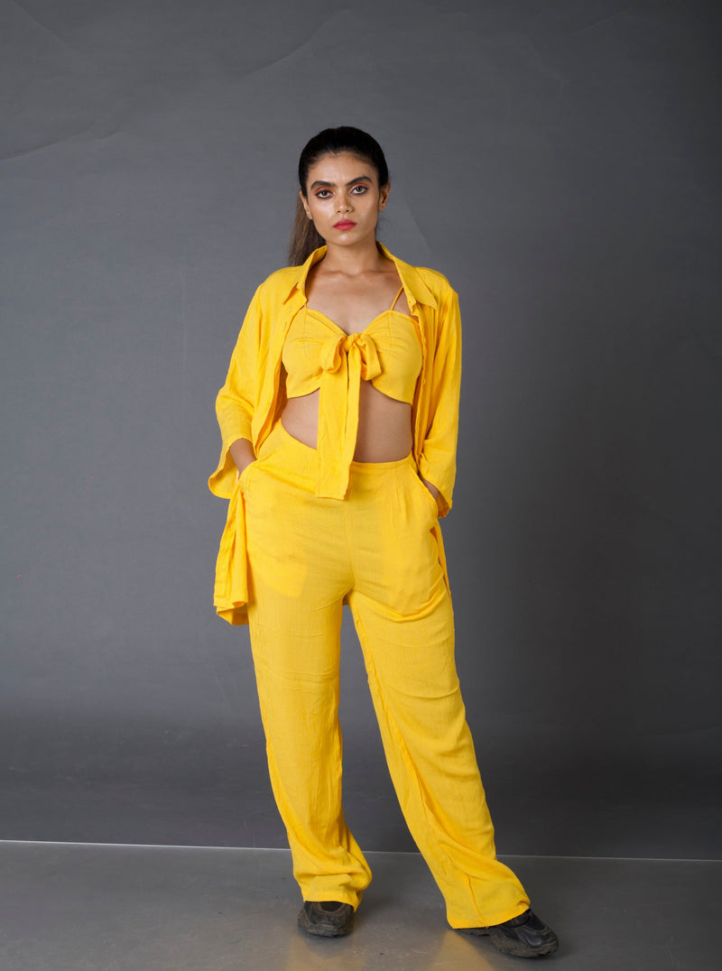 Mustard Textured Co-ord Set
