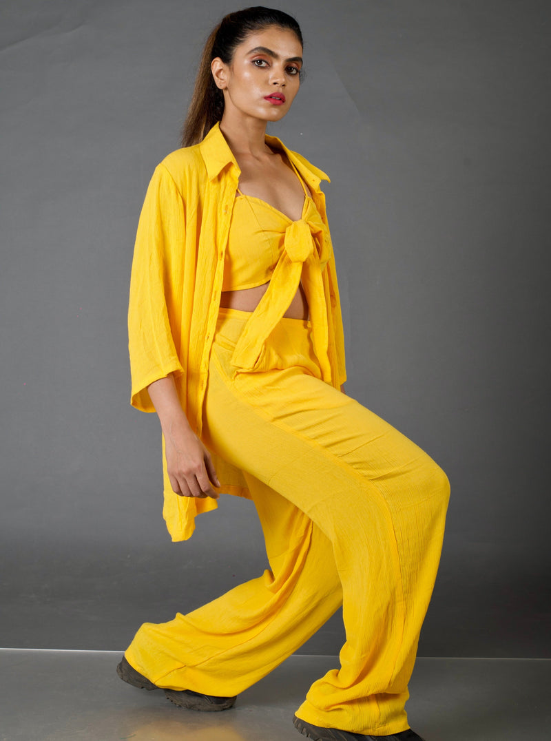 Mustard Textured Co-ord Set