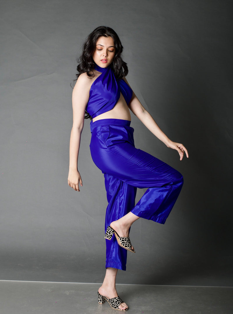 Royal Blue Convertible Scarf & Pants Set