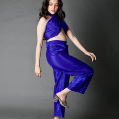 Royal Blue Convertible Scarf & Pants Set