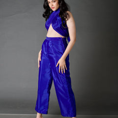 Royal Blue Convertible Scarf & Pants Set