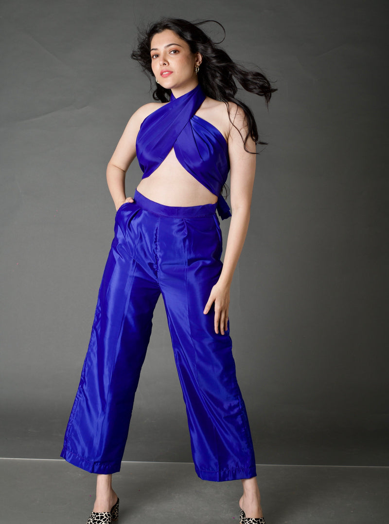 Royal Blue Convertible Scarf & Pants Set