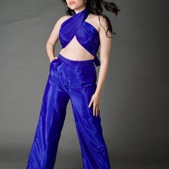 Royal Blue Convertible Scarf & Pants Set