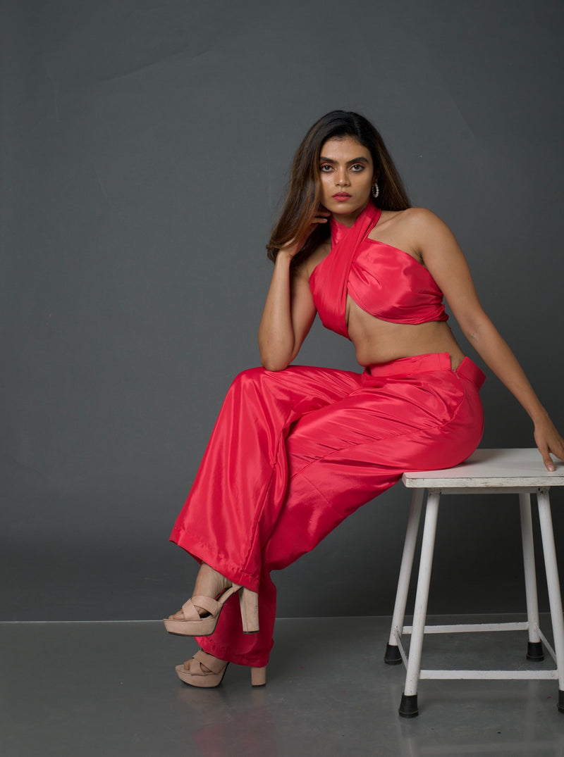 Hot Pink Convertible Scarf & Pants Set