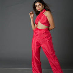 Hot Pink Convertible Scarf & Pants Set