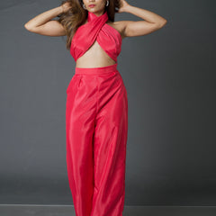 Hot Pink Convertible Scarf & Pants Set