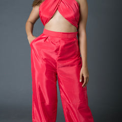 Hot Pink Convertible Scarf & Pants Set
