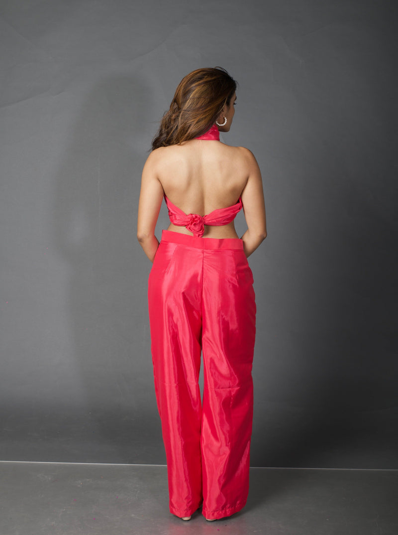 Hot Pink Convertible Scarf & Pants Set