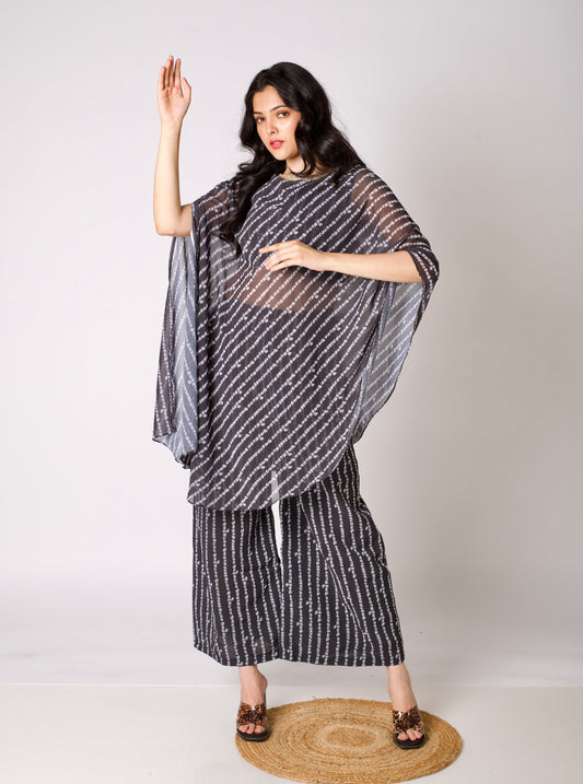 Black Bandhani Co-ord Set