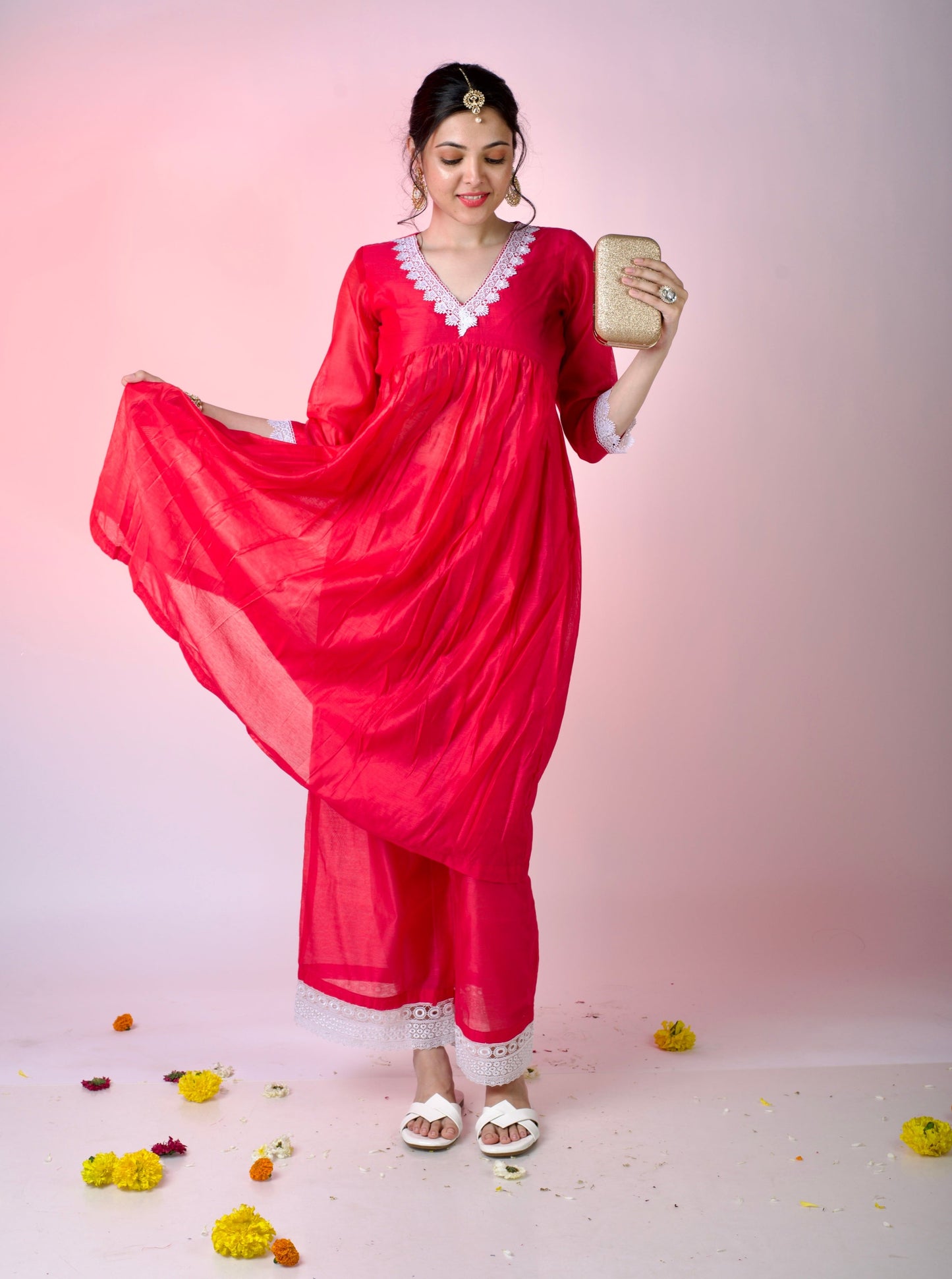 Fuschia Pink Kurta Set