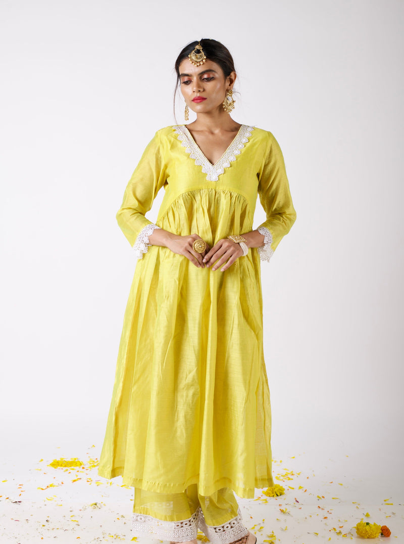 Lime Kurta Set