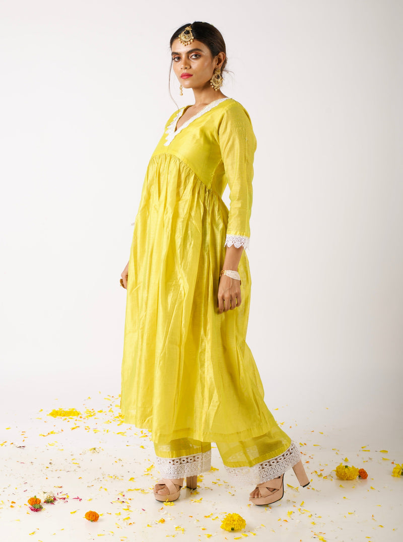 Lime Kurta Set