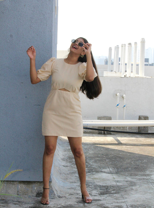 Nude Cutout Dress