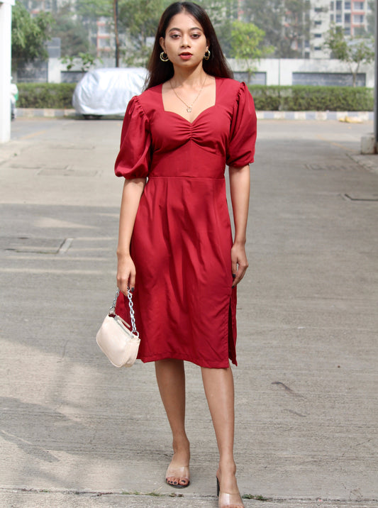 Katherine Slit Midi Dress