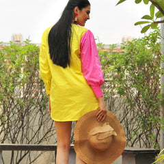 Two Tone Shirt Dress