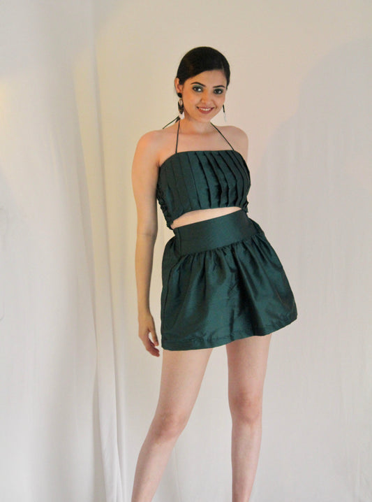 Janice Taffeta Skirt Set