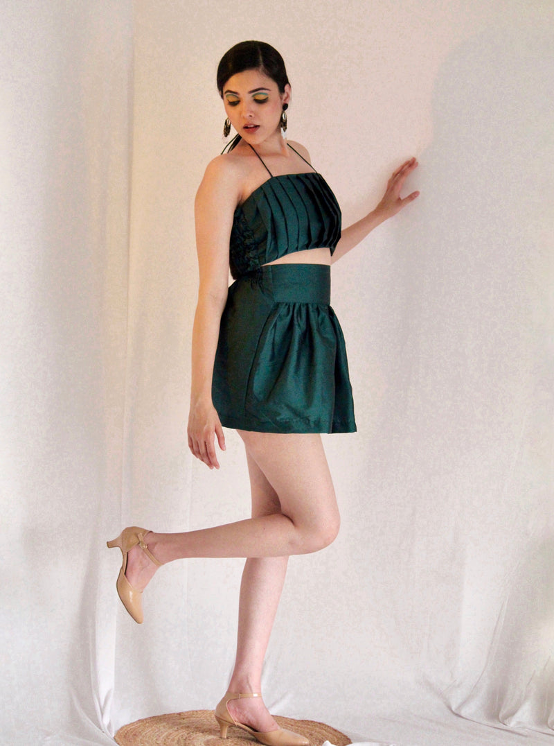 Janice Taffeta Skirt Set